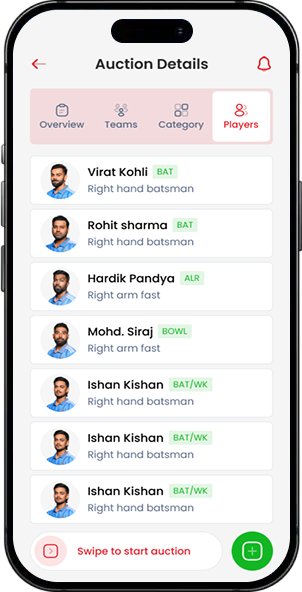 Sport Auction screen 3