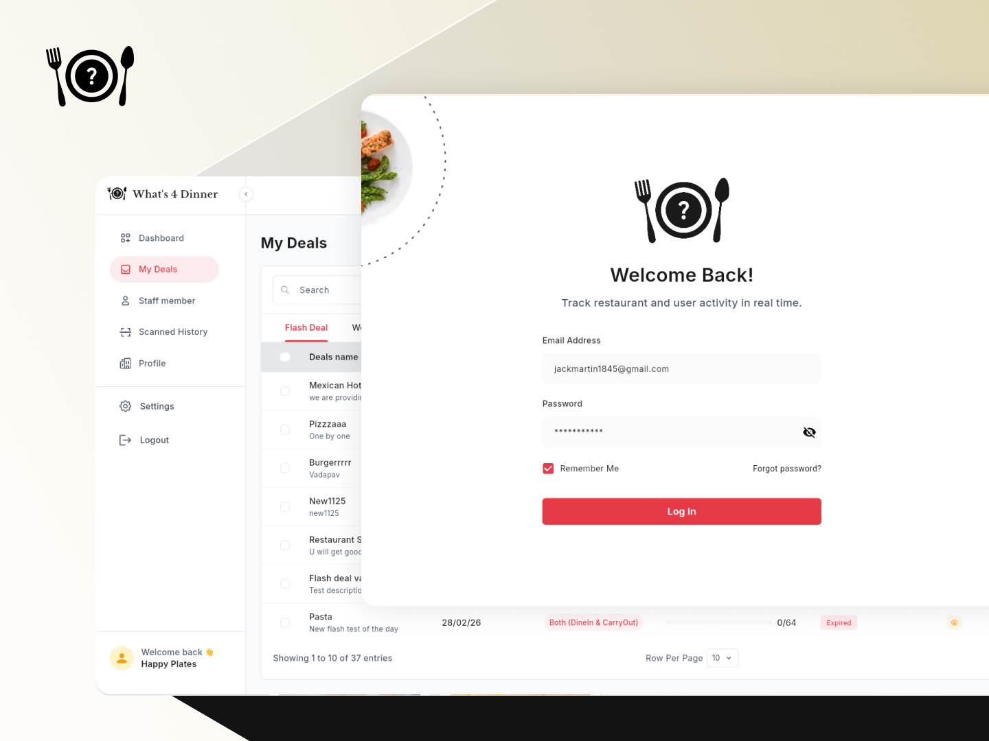 What’s 4 Dinner Web App