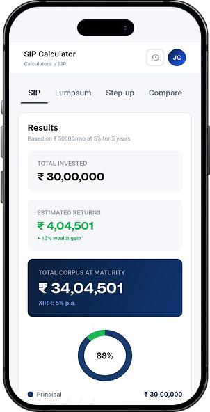 Fincalc360 screen 3