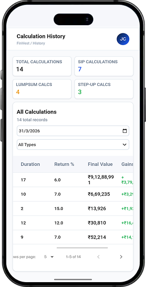 Fincalc360 screen 7