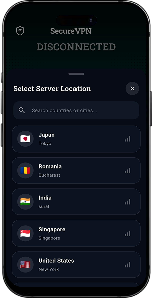 Secure VPN screen 2