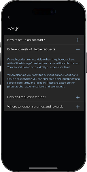 Helpie Photography App screen 10