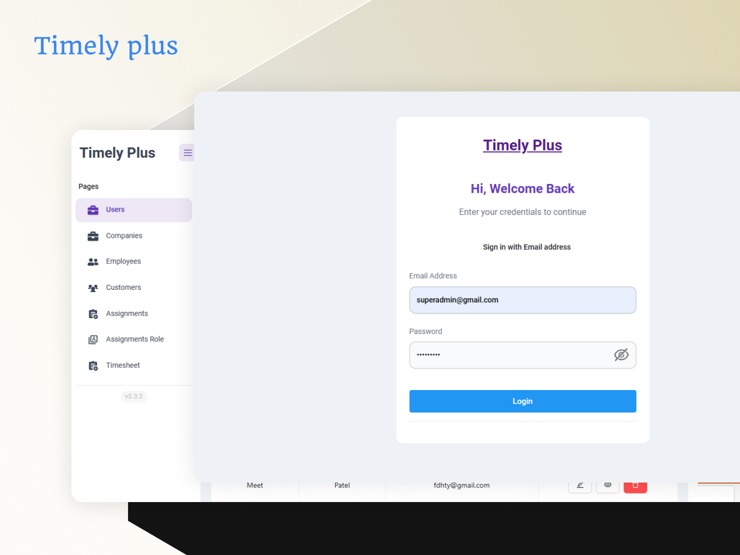 Timely Plus – Time Management System