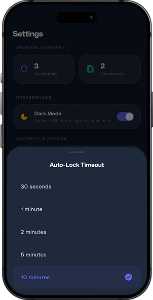 Secure Auth Vault screen 7