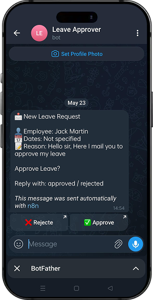 HR Leave Management Automation System screen 2