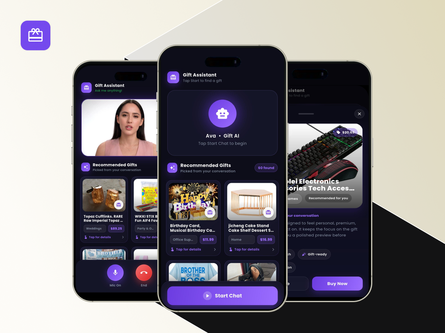AI Avatar Chat – Real-Time Voice AI Gift Assistant (Ava) screen 1