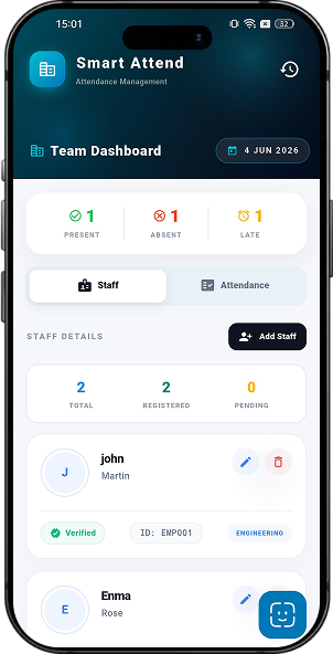 Smart Attend screen 3