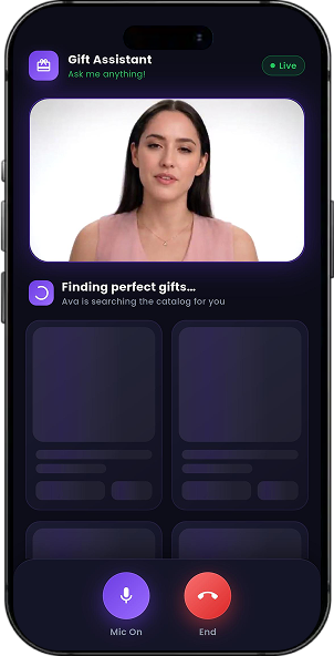 AI Avatar Chat – Real-Time Voice AI Gift Assistant (Ava) screen 2